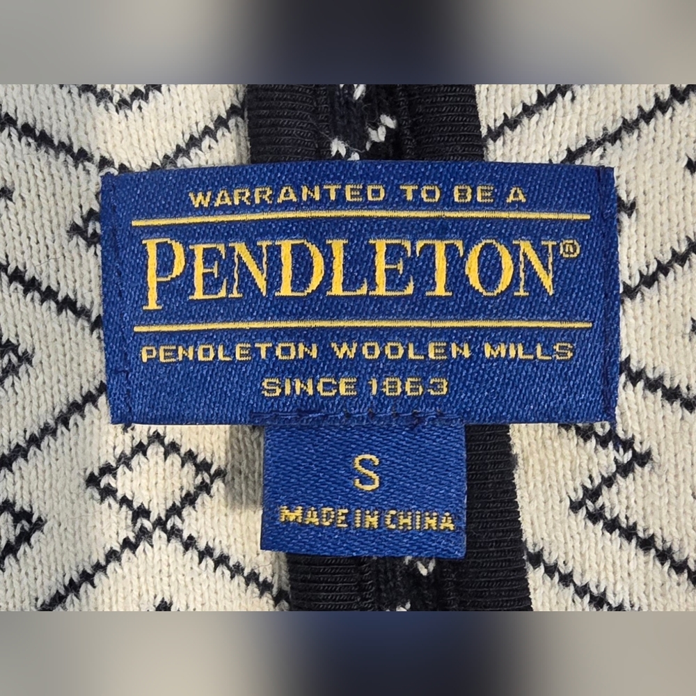 Pendleton Geometric Navy And White Blazer Size Sm… - image 2